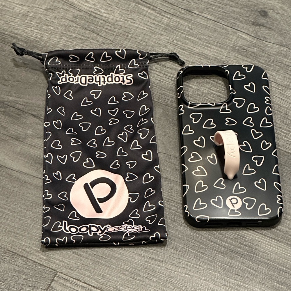 Loopy Case midnight hearts iPhone case